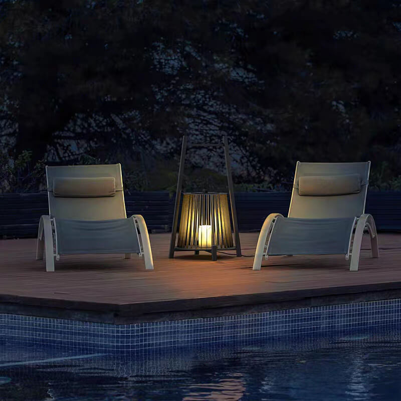 Industrial Candle Lantern Patio Landscape Light