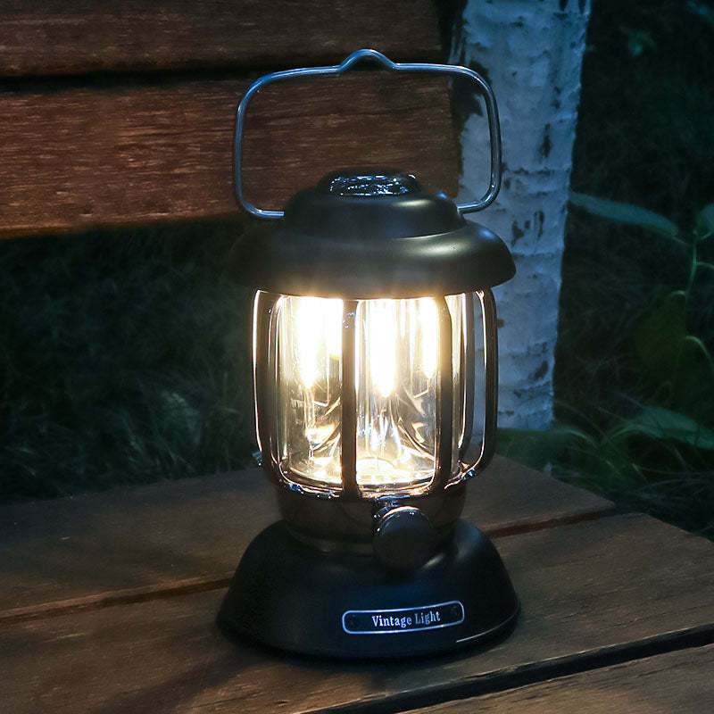 Minimalist Cylindrical Iron USB Camping Light