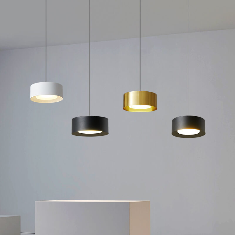 Minimalist Round Iron LED Pendant Light