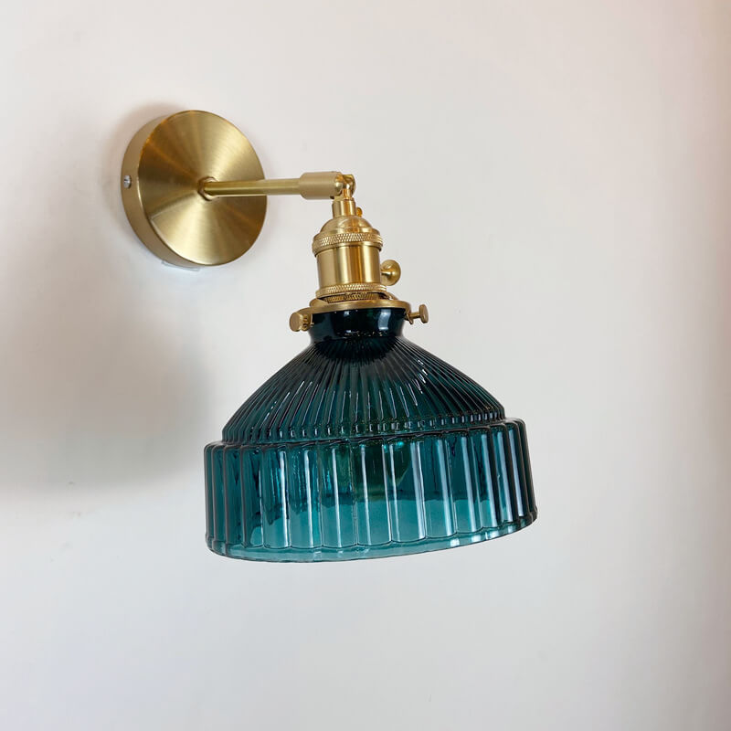 Nordic Dome Glass Brass Wall Sconce