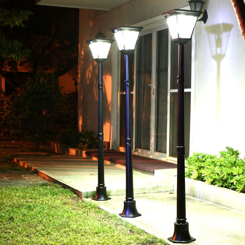 Chinese Solar Glass Cylinder LED Landscape Light — 30 White Lights (5000K) + 1 Warm Light (3000K) / 3.7V