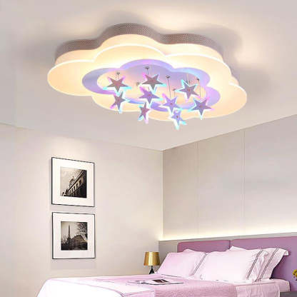 Nordic Star Cloud Acrylic LED Kids Flush Ceiling Light