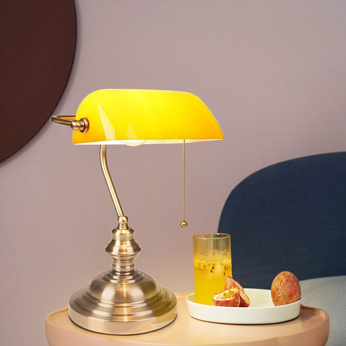 Retro Colored Glass Metal Zipper Table Lamp