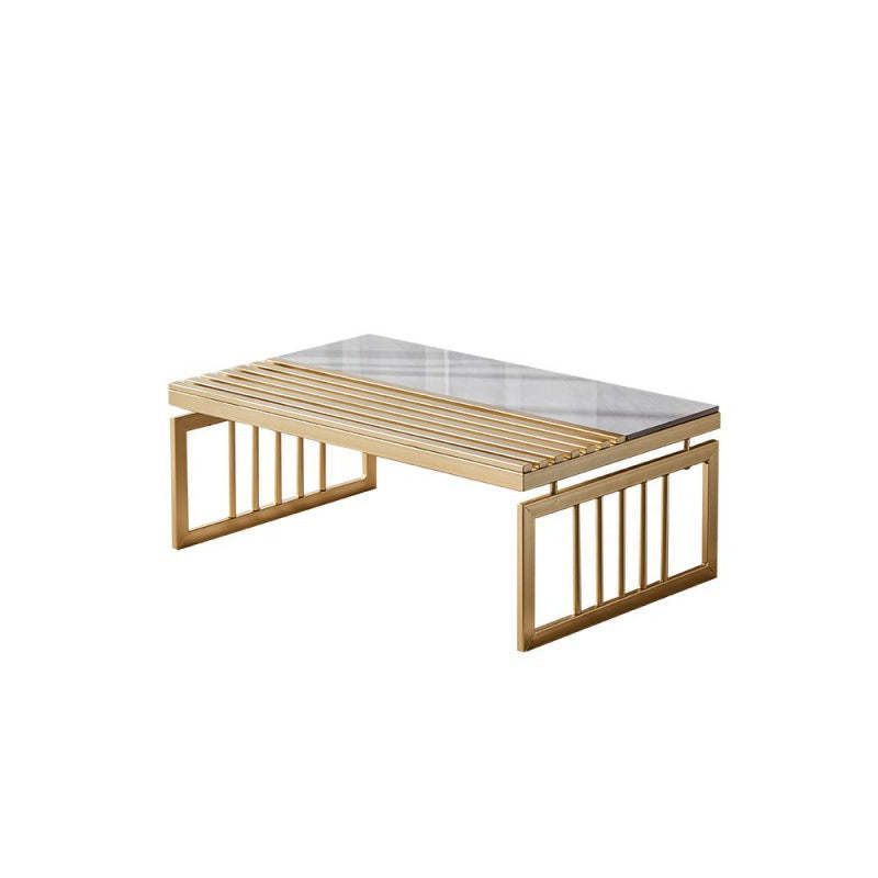 Japanese Sintered Stone Metal Coffee Table