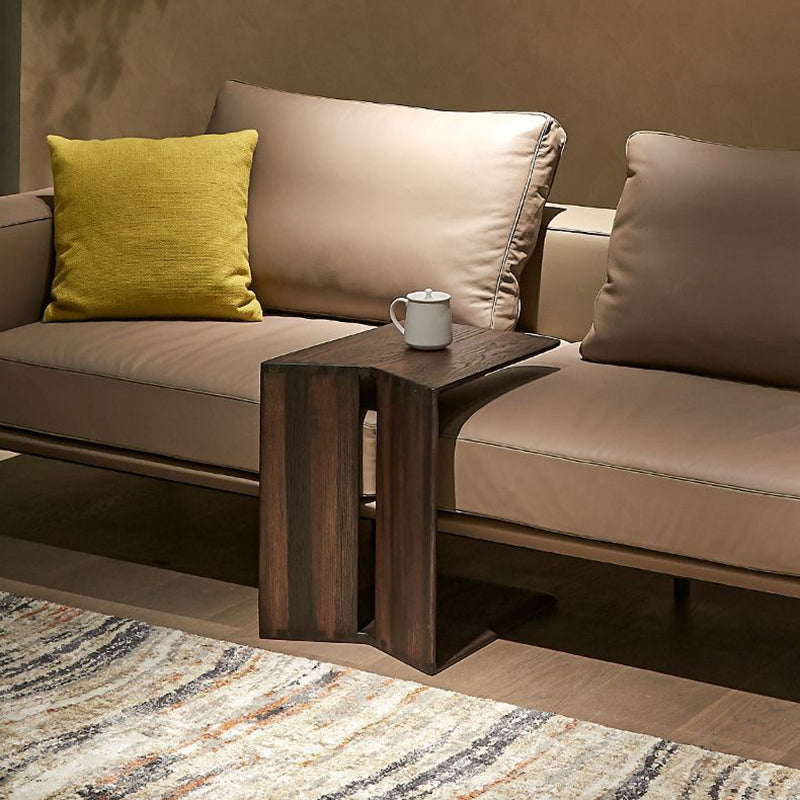 Minimalist end shaped wood end & side tables, Lighom