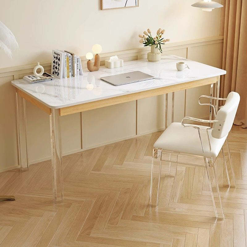 Minimalist Lambswool Acrylic Vanity Stool