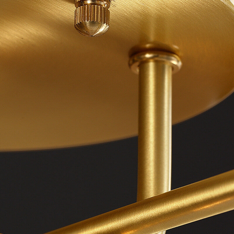 Mid-Century Copper 5-Light Ceiling Light