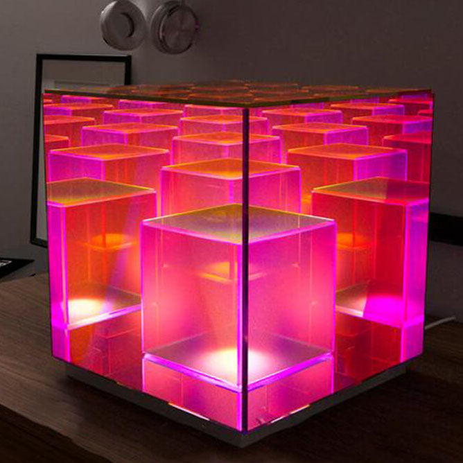 Modern Acrylic RGB Rubik's Cube LED Table Lamp