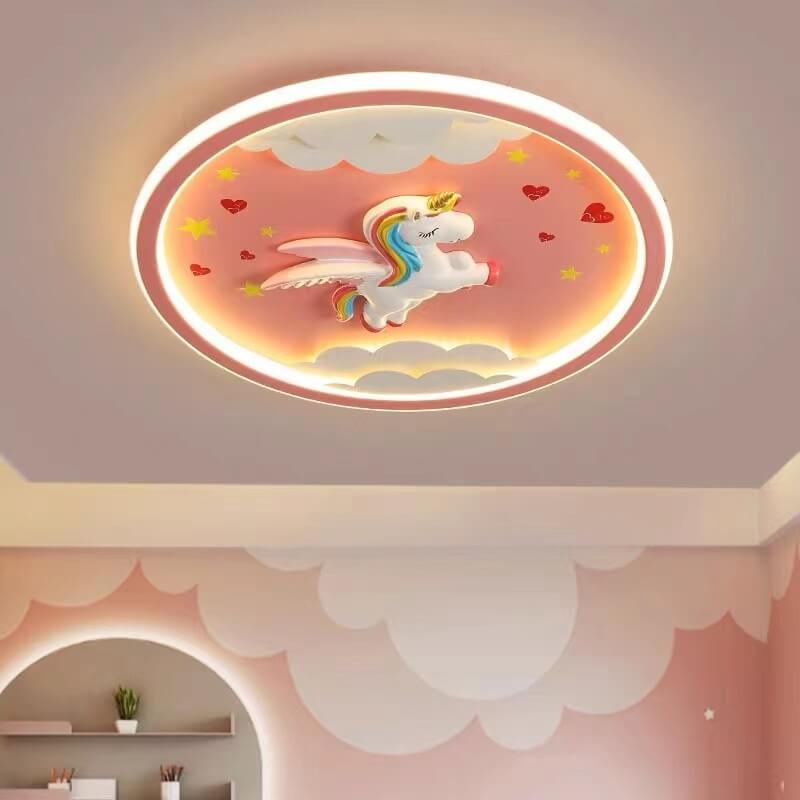 Modern kids airplane blue flush mount lighting, Lighom — 220V-240V (UK/AU)