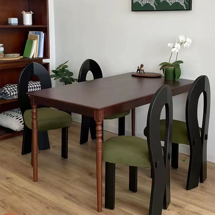French Velvet Wood Mermaid Dining Chair