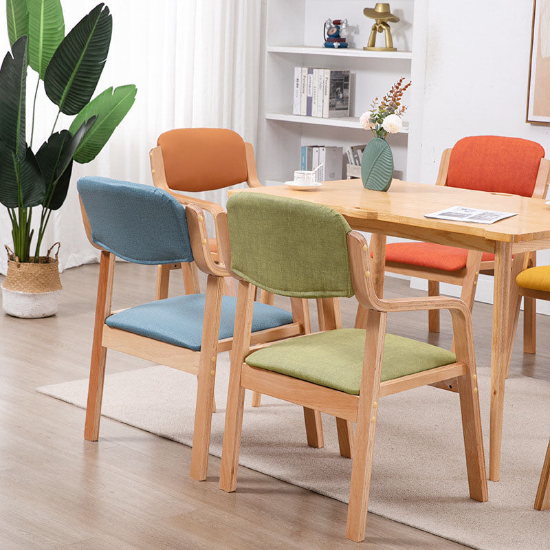 Modern Fabric Wood Dining Chair