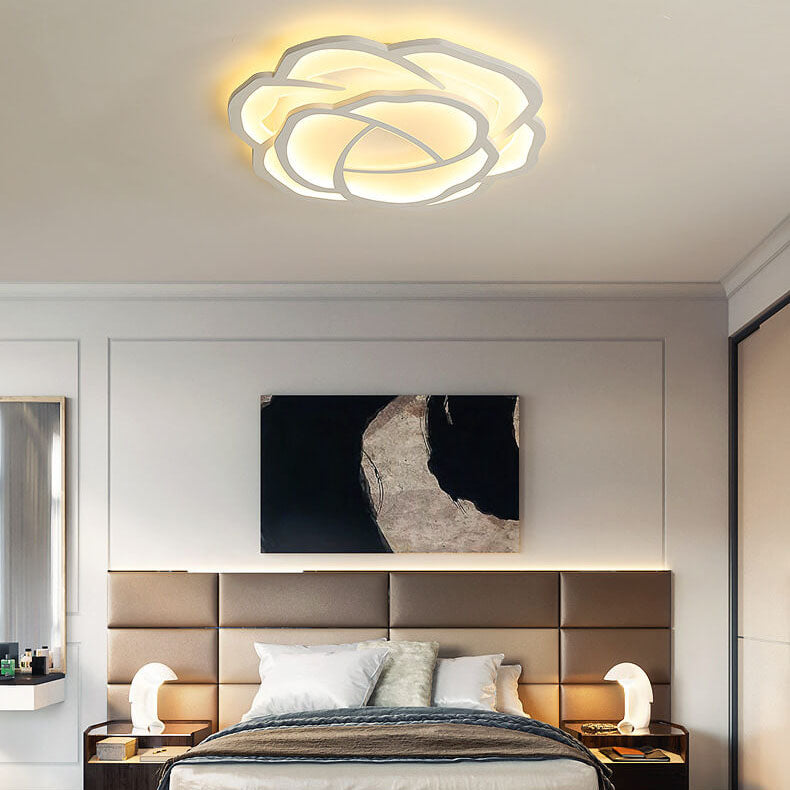 Modern Rose LED Flush Mount Light — White Light (5000K) / 110V-120V For US/CA