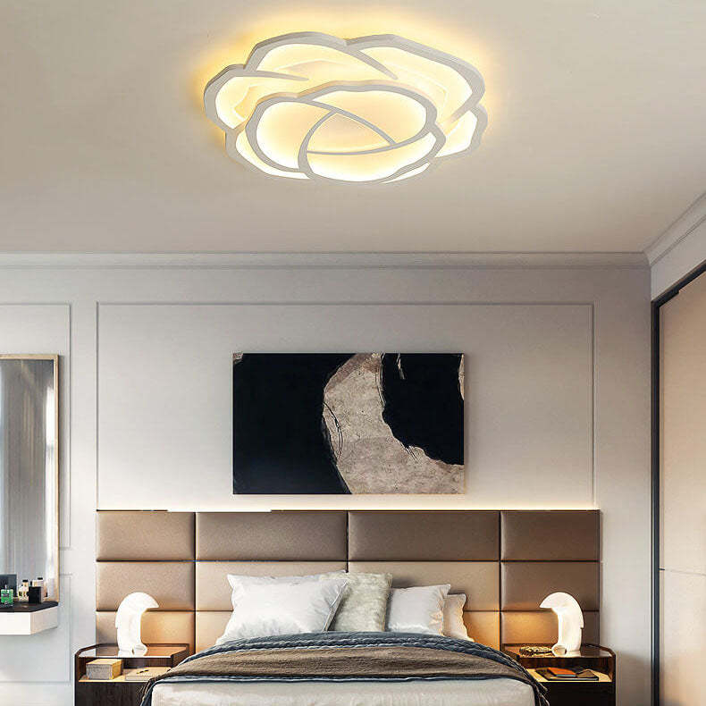 Modern Rose LED Flush Mount Light — White Light (5000K) / 110V-120V For US/CA