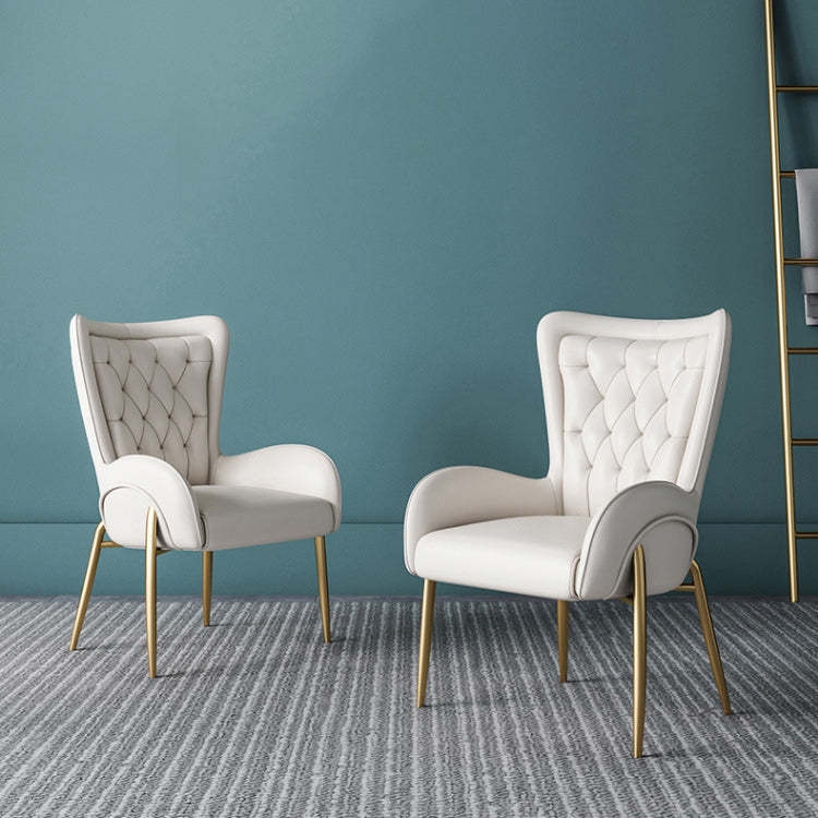 Modern Curved PU Leather Velvet Dining Chair