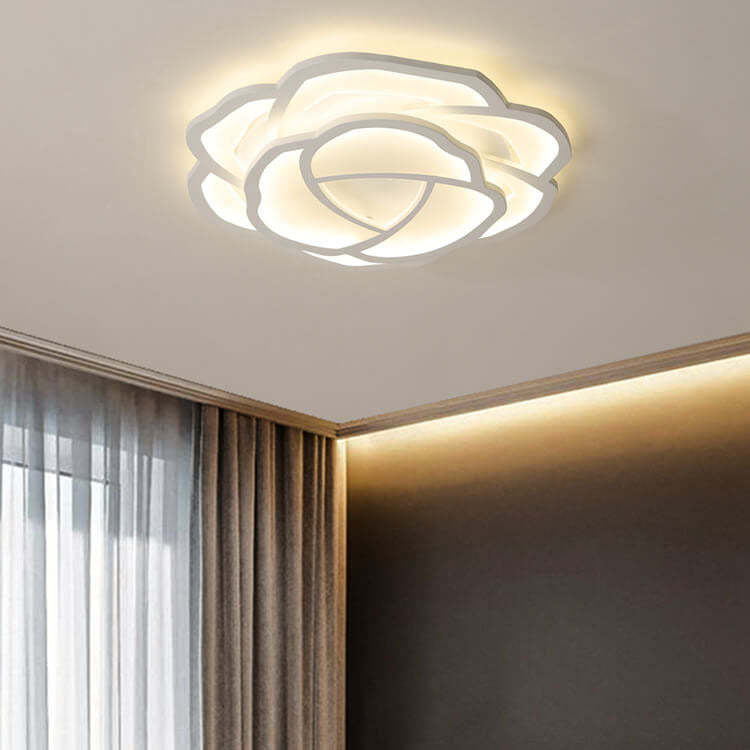 Modern Rose LED Flush Mount Light — 3 Colors Changeable (Warm/Neutral/White) / 110V-120V For US/CA
