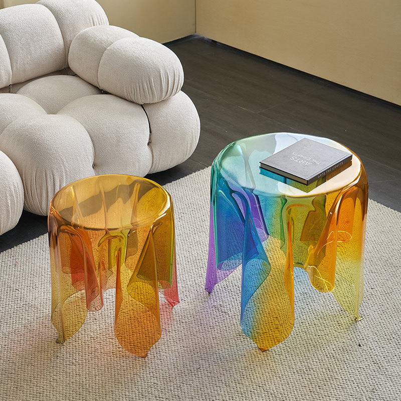 Nordic wrinkle tablecloth wood coffee tables, Lighom — 19.69" L x 19.69" W x 22.83" H