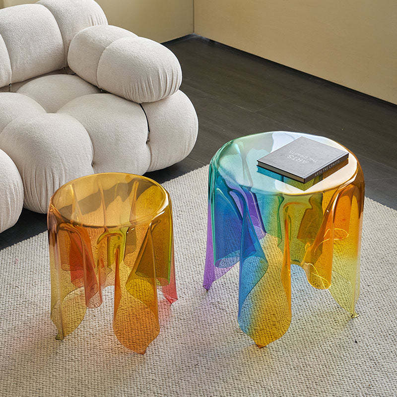 Scandinavian Wrinkle Tablecloth Acrylic Coffee Table