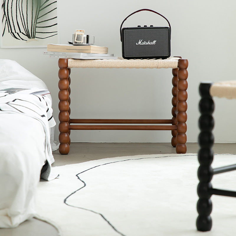 Chinese Woven Gourd Wooden Footstool