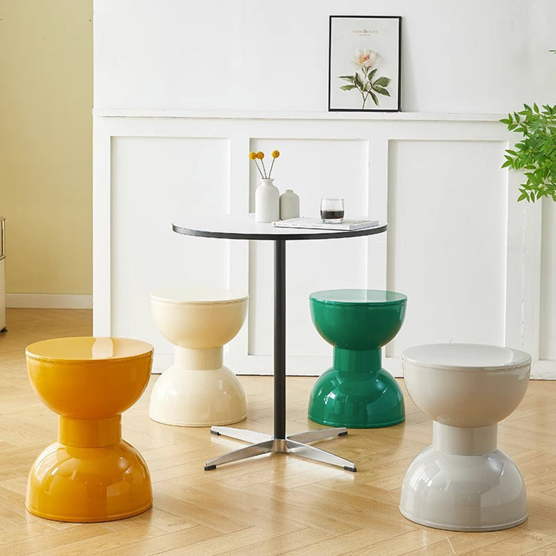 Scandinavian Hourglass Plastic Footstool