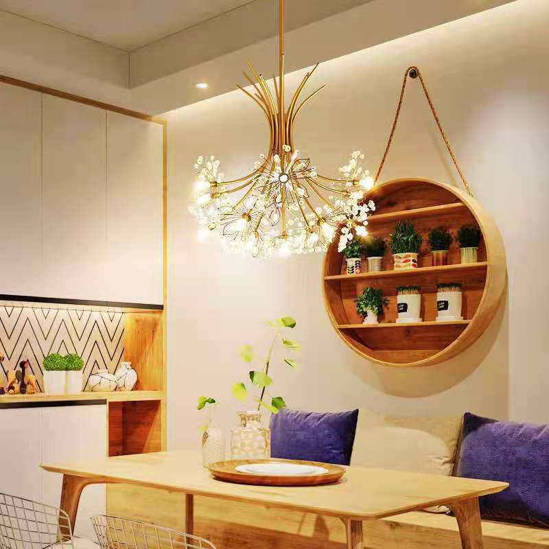 Transitional Crystal Dandelion Branch Chandelier