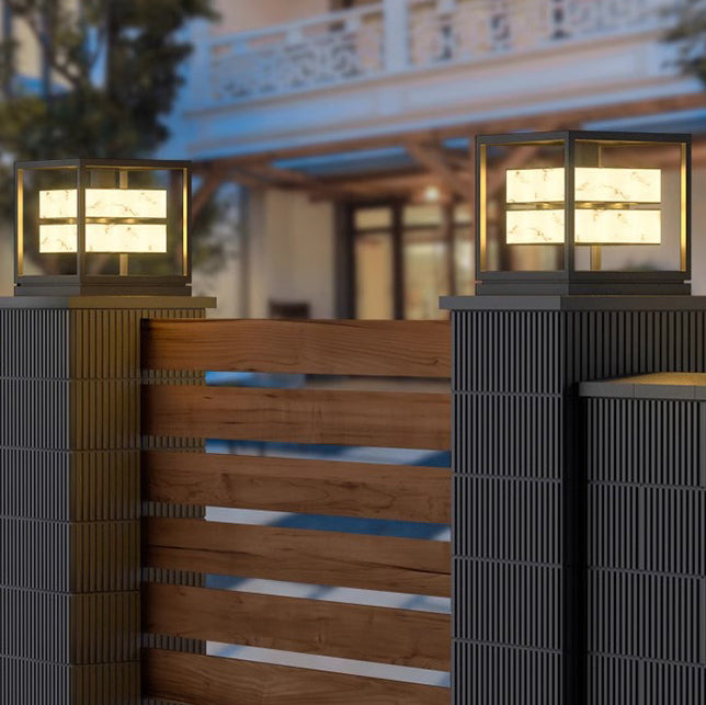 Modern Stainless Steel LED Solar Lawn Post Light