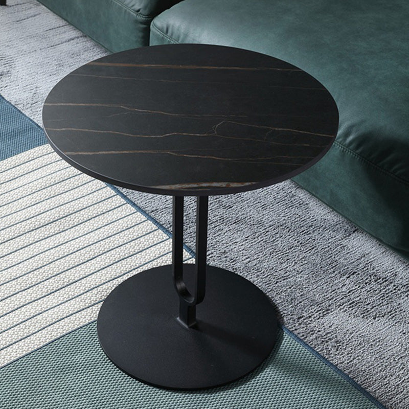 Minimalist Marble Steel Three-Leg Coffee Table