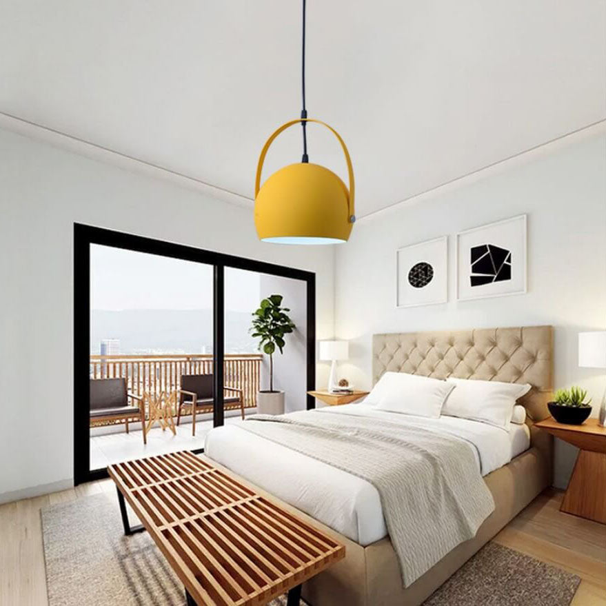 Nordic Macaron Aluminum Semicircle Pendant Light