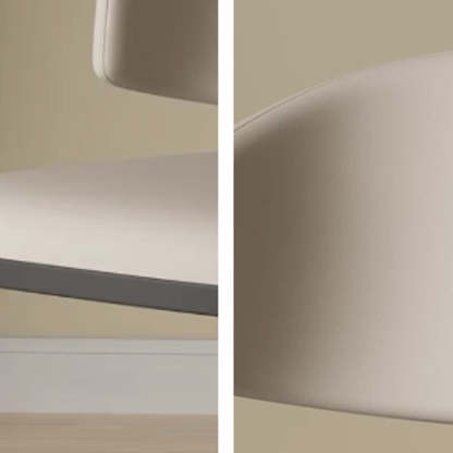 Minimalist Leather Iron Dining Chair