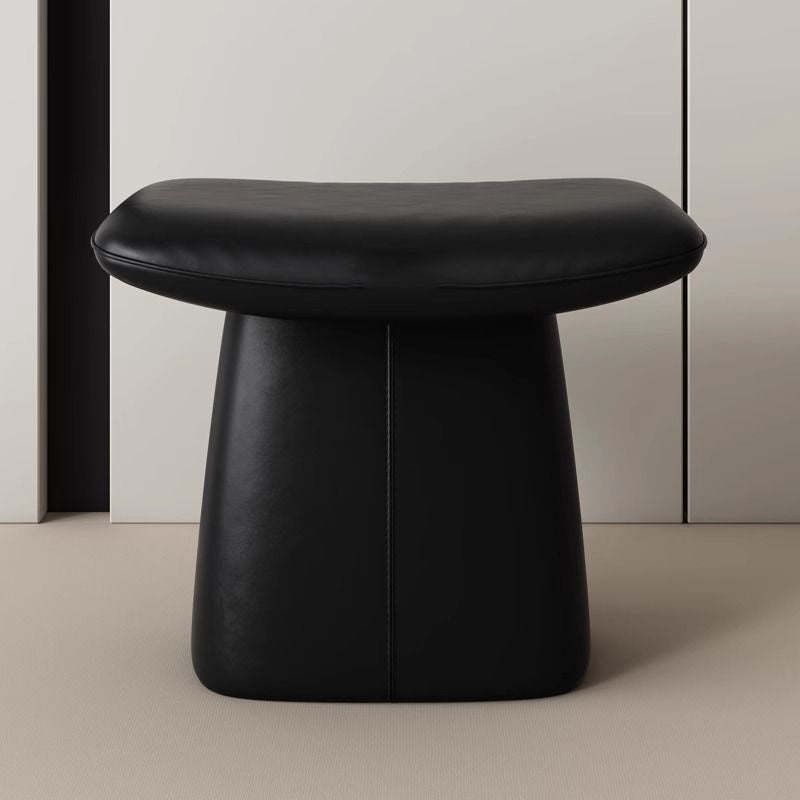 Minimalist Microfiber Leather Vanity Stool