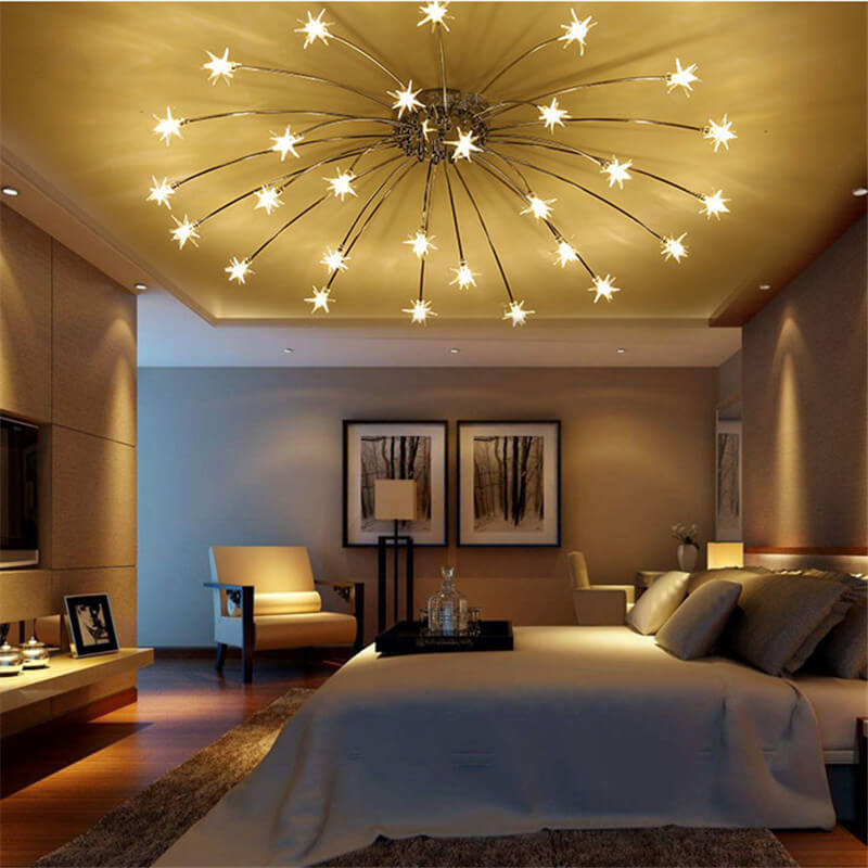 Full Of Stars Iron Flush Ceiling Light
