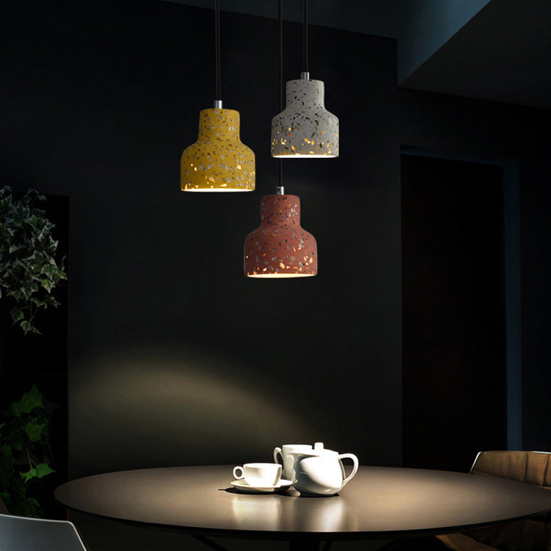 Scandinavian Round Terrazzo Jade Pendant Light