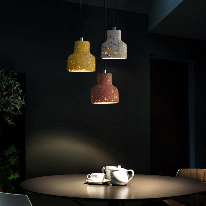 Scandinavian Round Terrazzo Jade Pendant Light