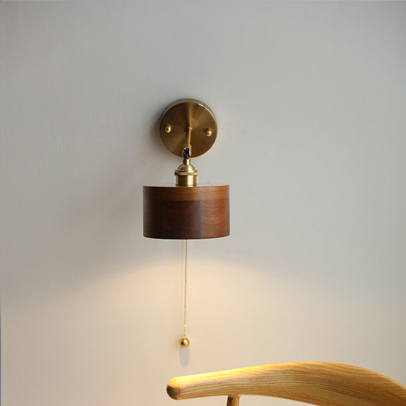 Lighom nordic home cone wood wall sconces — 220V-240V (UK/AU