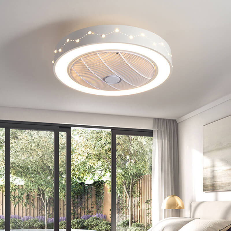 Nordic Galaxy Enclosed Flush Mount Ceiling Fan