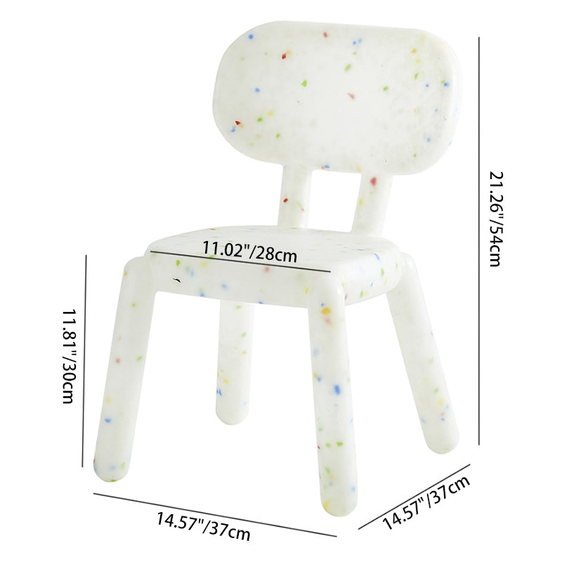 Nordic Plastic Cartoon Low Stool — Pink