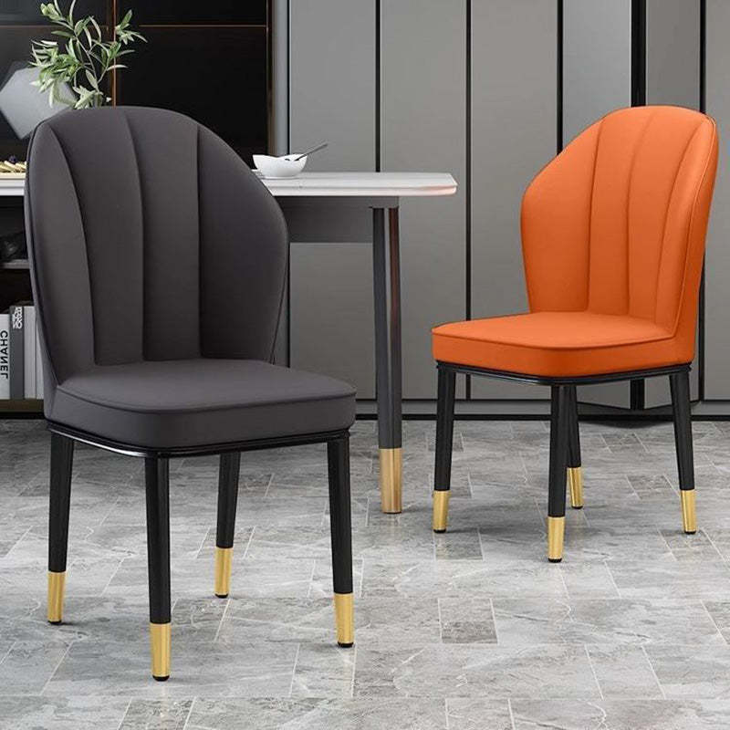 Modern PU Leather Wing-Back Dining Chair