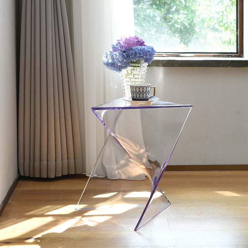 Minimalist Irregular Triangle Plastic End Table