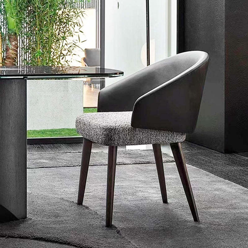 Modern Luxury Ring Back Leather Ash Dining Chair