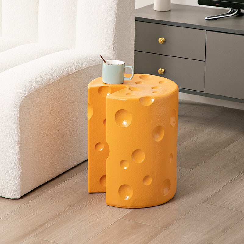 Contemporary Kids Cheese Resin Side Table
