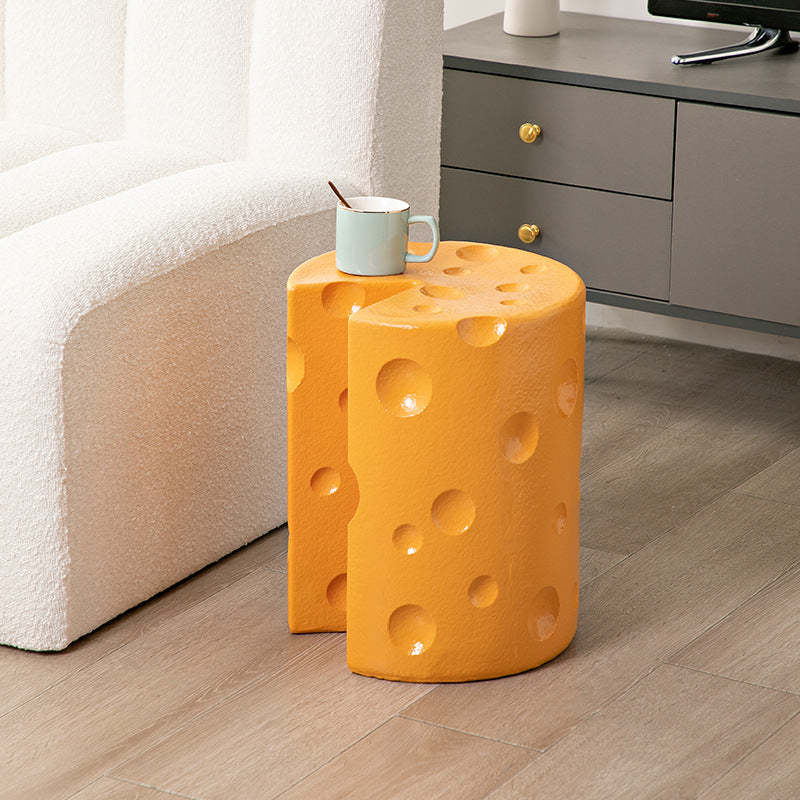 Contemporary Kids Cheese Resin Side Table — Cheese Side Table