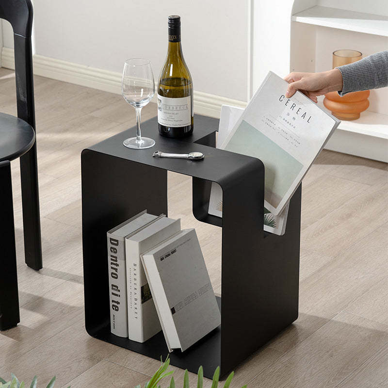 Minimalist Rectangular Cubic Iron End Table