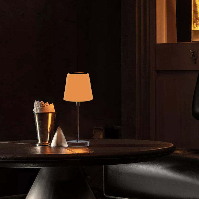 Solar Modern Iron Cylinder Outdoor LED Table Lamp