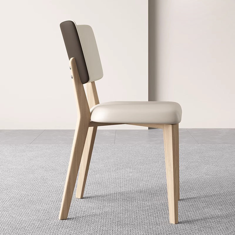 Nordic Leather Solid Wood Dining Chair