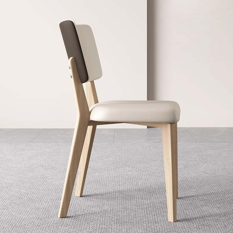 Nordic Leather Solid Wood Dining Chair