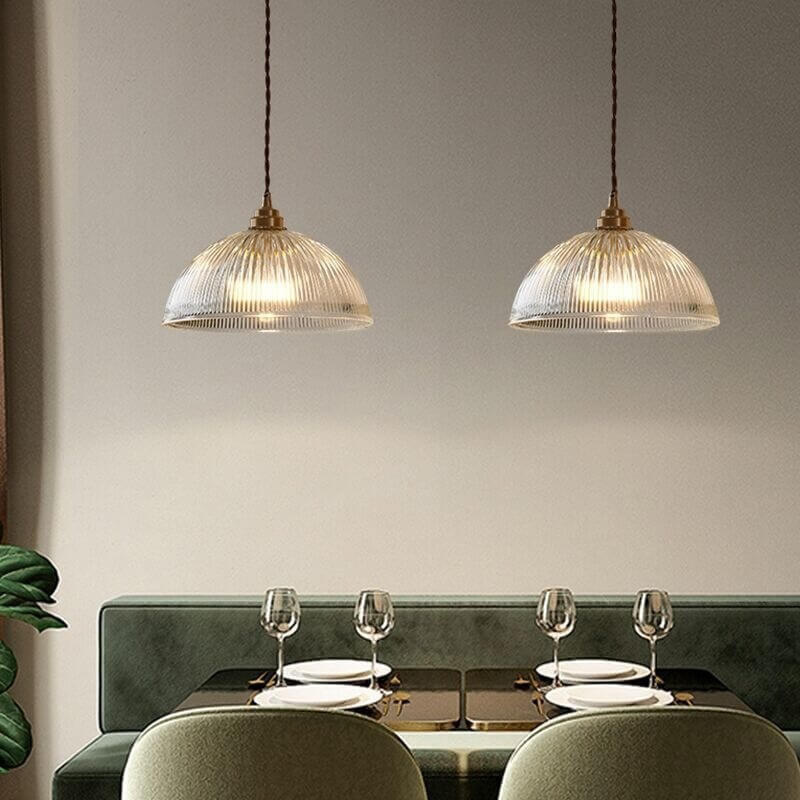 Modern Clear Glass Dome Pot Lid Pendant