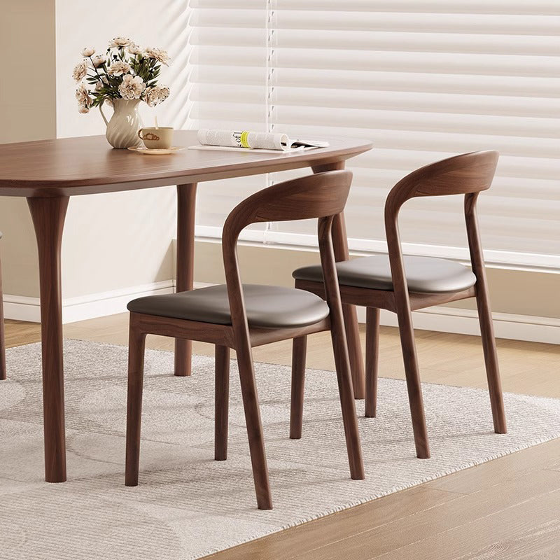 Scandinavian Curved Ash Wood Dining Chair