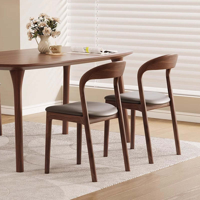 Scandinavian Curved Ash Wood Dining Chair