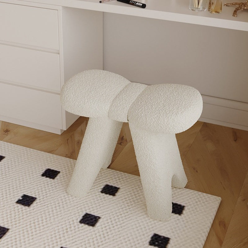 Scandinavian Lambswool Butterfly Vanity Stool