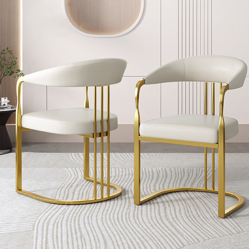 Modern PU Leather Arc Frame Dining Chair