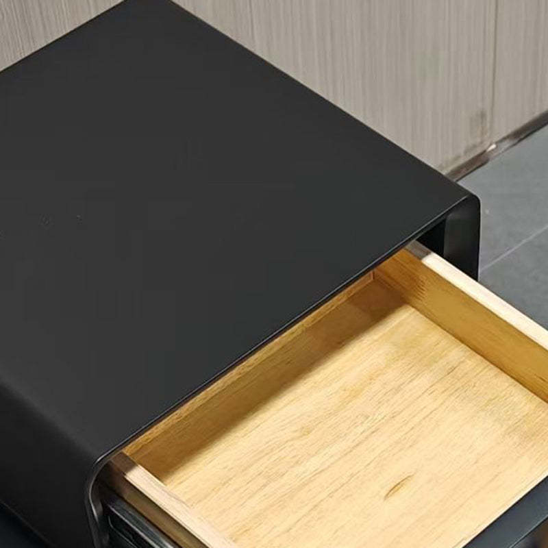 Modern Eclectic Steel Pine 2-Tier End Table